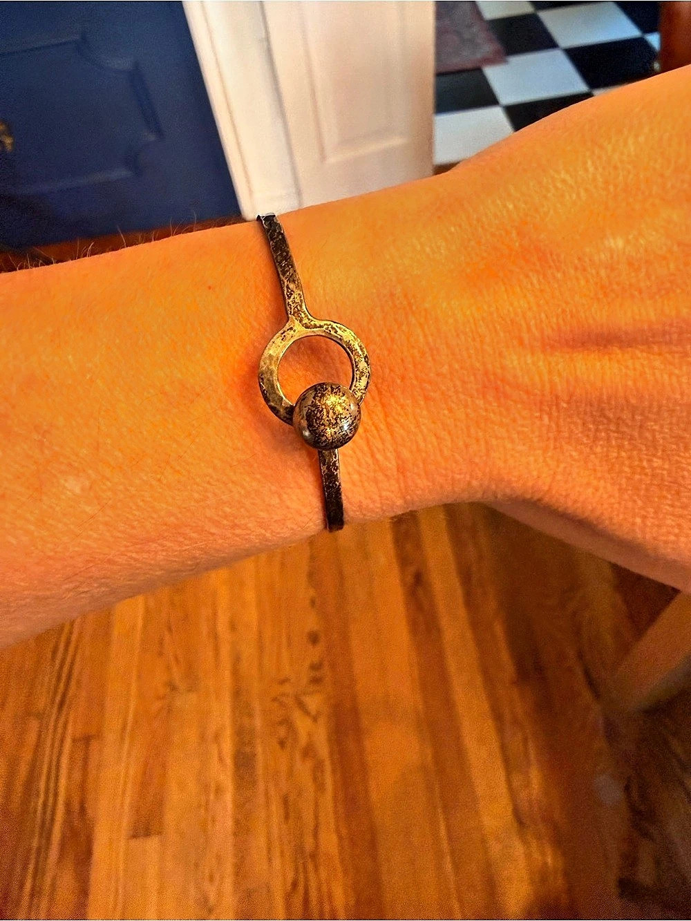 VTG Parker Hammered Cuff Hammered Sterling Silver Bracelet